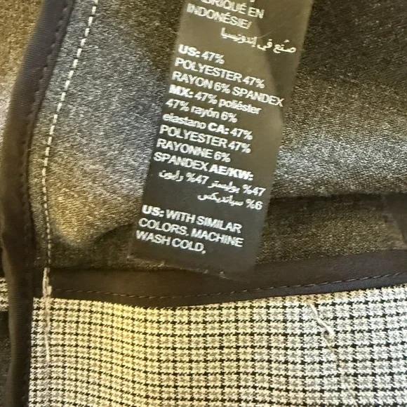 White House Black Market Classic Gray Checked Women's Blazer - Size 12 - Picture 5 of 5